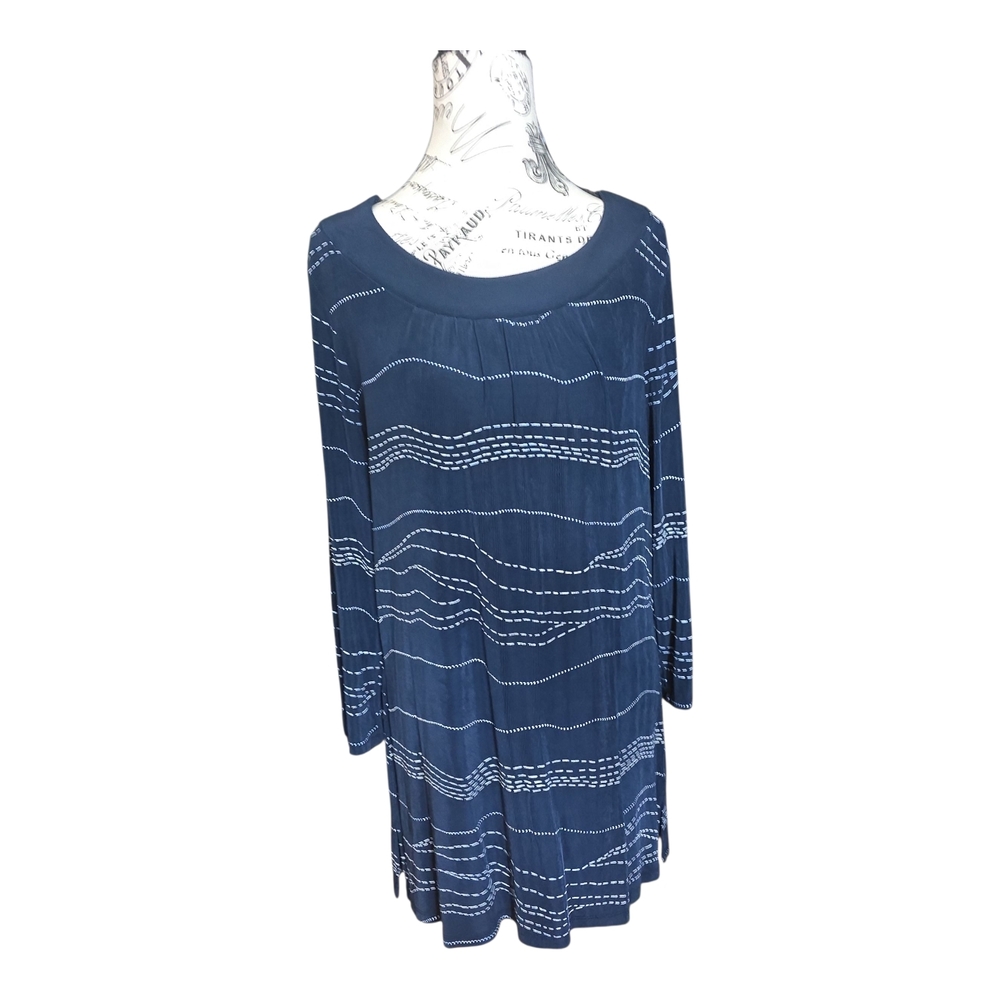 Choices Blue Tunic with‎ White Accents